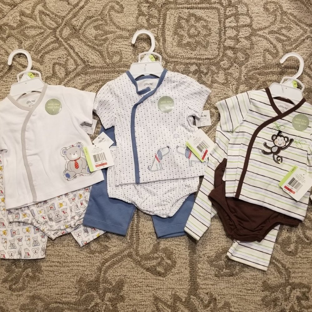 NWT 3 - 3 Piece Diaper and Pant Set by Little Me